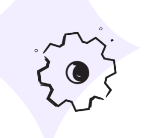 Line drawing of a gear